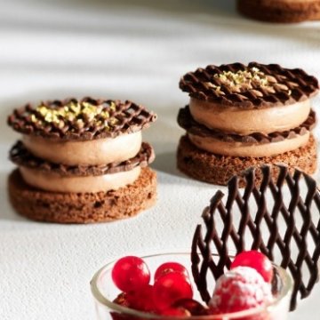 DECORAZIONE CIOCCOLATO TOPS ROUND GRIDS PZ 350